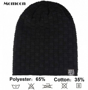 Skullies & Beanies Casual Knitting Wool Beanie Hat Winter Warm Velvet Hat Outdoor Men's Fashion Beanie Cap Korean Style.Momoo...