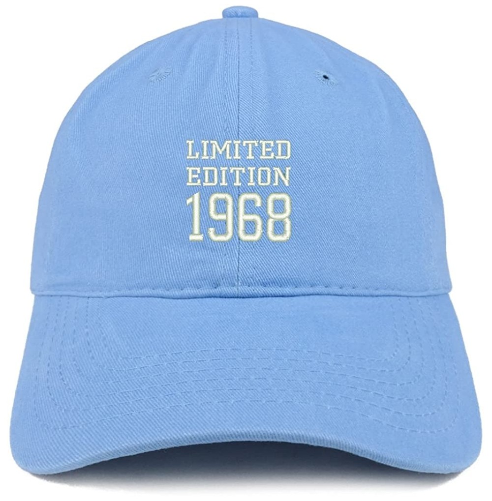 Baseball Caps Limited Edition 1968 Embroidered Birthday Gift Brushed Cotton Cap - Carolina Blue - C118CO6CH46