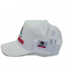 Baseball Caps Custom California Republic State Flag Cali Unisex-Adult Trucker Hat Multi - White/White - CX12J1O9VAB