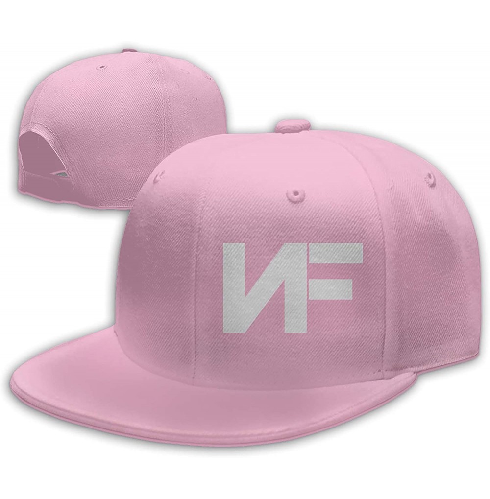 Baseball Caps Adjustable NF Stylish Flat Baseball Cap Youth Snaback Hip Hop Hats for Men/Women - Pink - CG18HDLEDXU