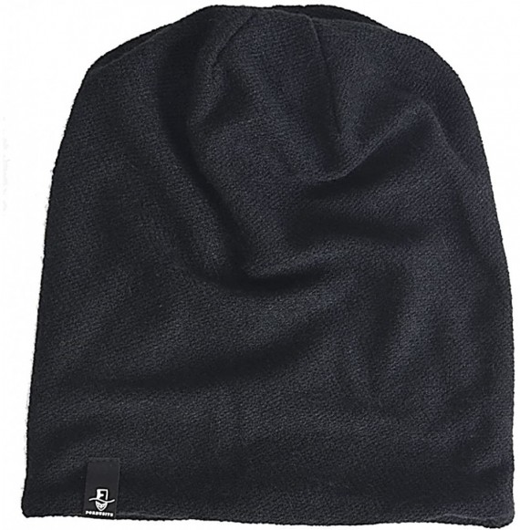 Skullies & Beanies Slouch Beanie Hat for Men Women Summer Winter B010 - Flannel-black - C812MZXILC8