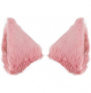 Headbands Cat Fox Long Fur Ears Hair Clip Cosplay Costume Kit Fancy Dress Halloween Party - Pink - CL18I22DRIM