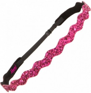 Headbands Adjustable NON SLIP Wave Bling Glitter Headbands for Girls Multi Pack (Teal/Gun/Hot Pink) - C711TOP023T