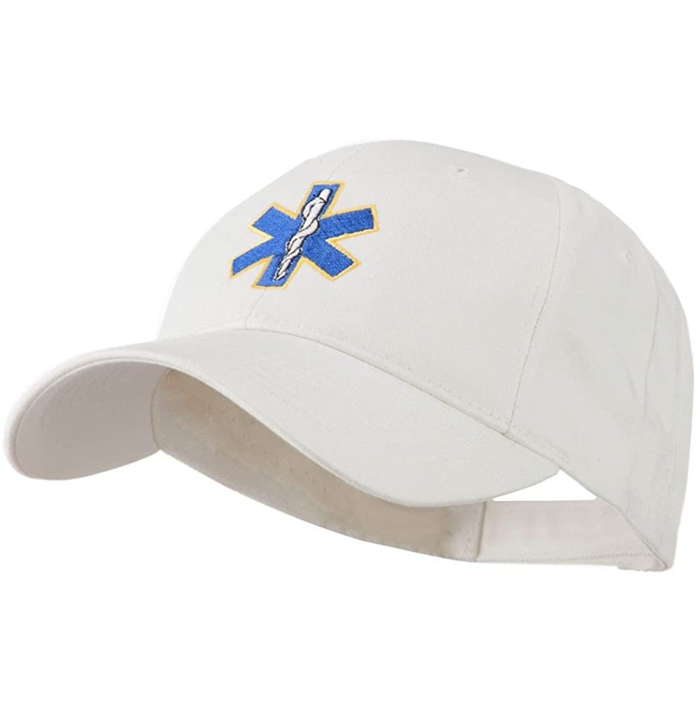 Baseball Caps Star of Life Embroidery Cap - White - CV11FITTBEL