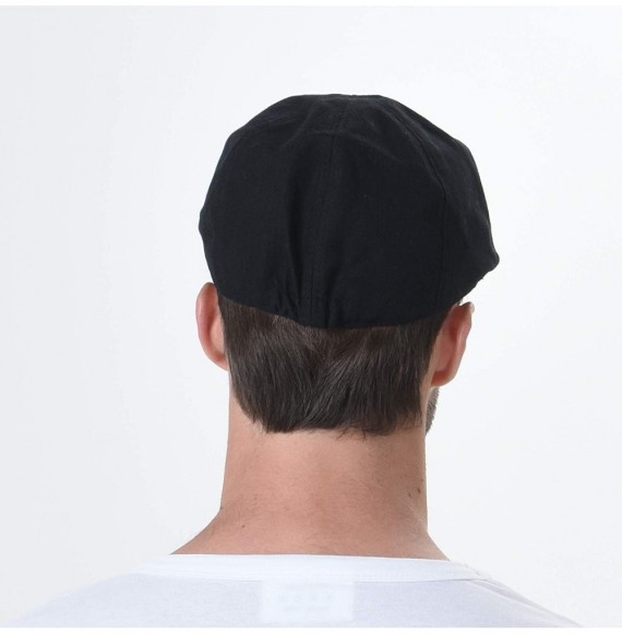 Newsboy Caps Simple Newsboy Hat Flat Cap SL3026 - Blackm - C011UL8VMTV