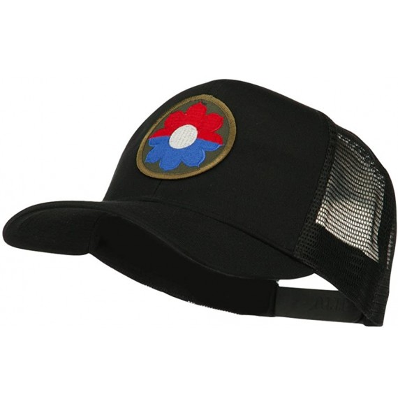 Baseball Caps US Army 9th Infantry Division Patched Mesh Back Cap - Black - CU11LUGWJU9