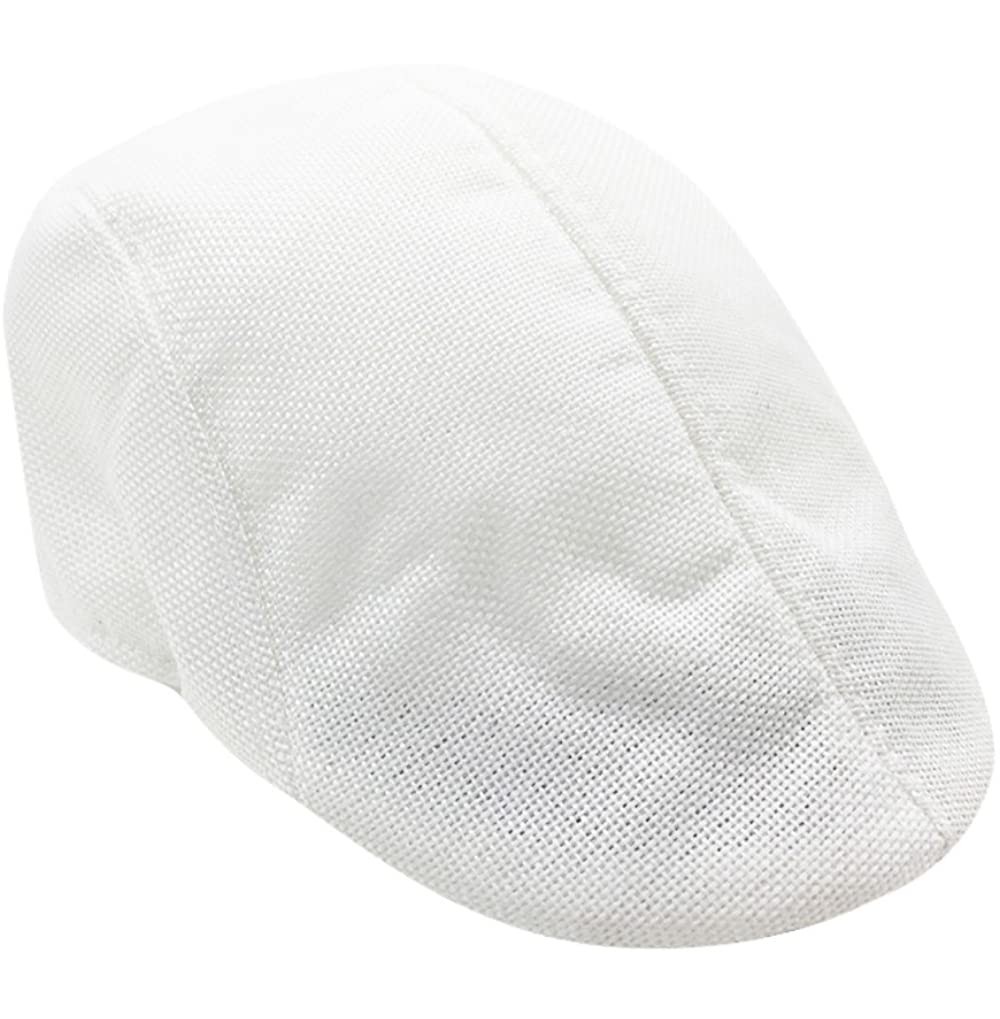 Newsboy Caps Running Sport Casual Breathable Beret Flat Hat Men Summer Cap Flat Cap - White - C718UKNA85D