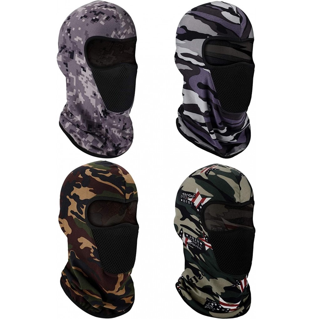 Balaclavas 4 Pieces Summer Balaclava Face Cover Windproof Fishing Cap Breathable Full Face Cover for Outdoor Activities - CX1...