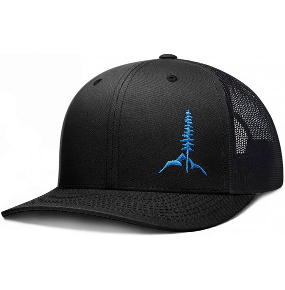 Baseball Caps Trucker Hat- Tamarack Mountain - Black / Blue - CS19885XG8L