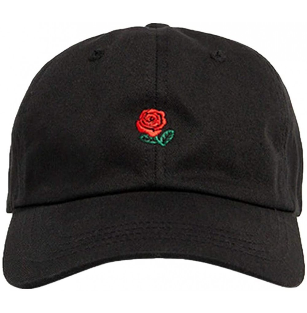Baseball Caps Baseball Hat- 2019 New Women Embroidered Baseball Cap Summer Snapback Caps Hip Hop Hats - ✪black - CI18O02EO08