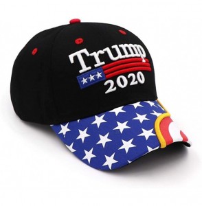 Baseball Caps Trump 2020 Keep America Great Campaign Embroidered USA Flag Hats Baseball Trucker Cap for Men and Women - CT18Y...