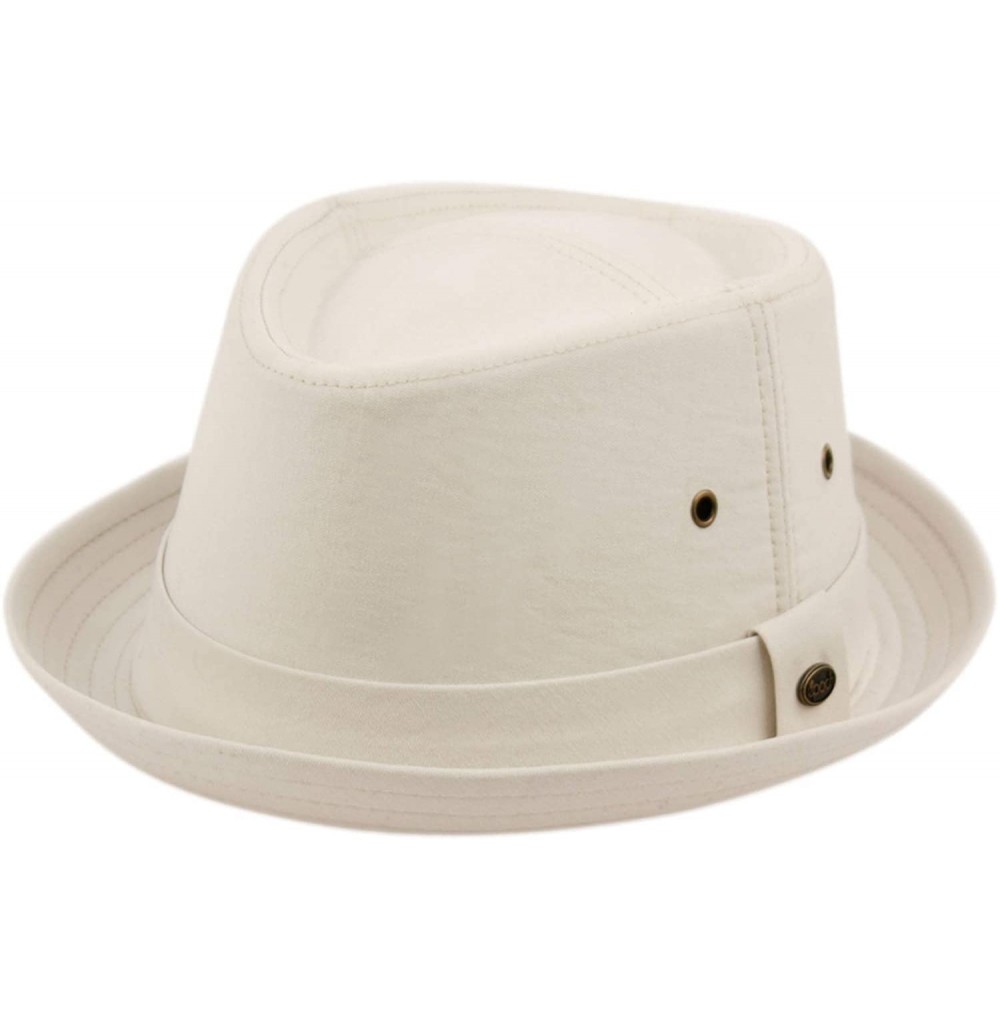 Fedoras Mens Summer Fedora Cuban Style Short Brim Hat - F2097stone - CK18Q9097GO