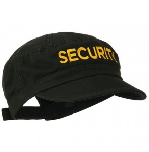 Baseball Caps Security Embroidered Enzyme Army Cap - Black - CF11V0OF8YP