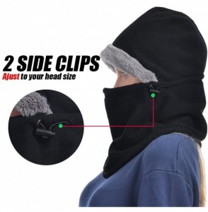 Balaclavas Heavy Fleece Unisex Balaclavas- Ski Face Mask- Winter Neck Warmer Protective Headgear - Black - C51853DIMM7