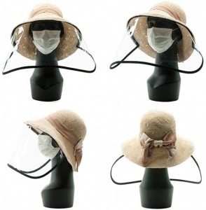 Sun Hats Packable Womens Straw Cloche Derby Fedora Summer Wide Brim Sun Hat Floppy Beach 55-60cm - 00052beige - CE18CMYYET6