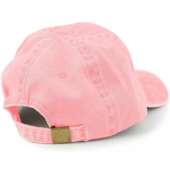 Baseball Caps Low Profile Plain Washed Pigment Dyed 100% Cotton Twill Dad Cap - Pink - C812NRIFT8O