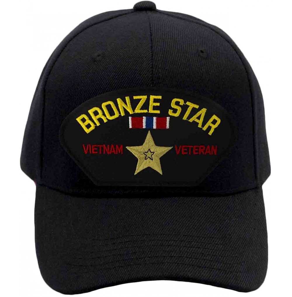Baseball Caps Bronze Star - Vietnam Veteran Hat/Ballcap Adjustable One Size Fits Most - Black - CT18CI8KY58