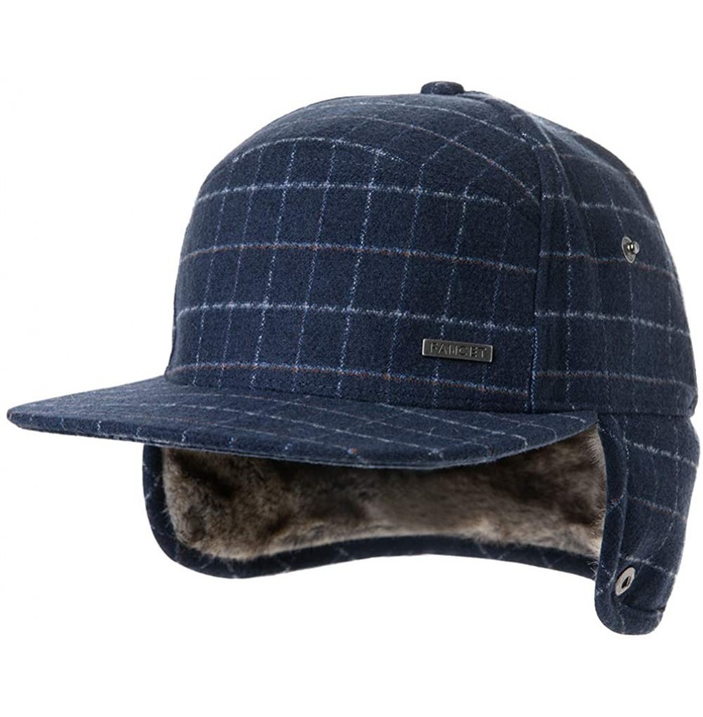 Baseball Caps Wool/Cotton/Washed Baseball Cap Earflap Elmer Fudd Hat All Season Fashion Unisex 56-61CM - 00776_navy Blue - CS...