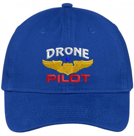 Baseball Caps Drone Pilot with Wings Low Profile Baseball Cap - Royal - CD129G5XXG9