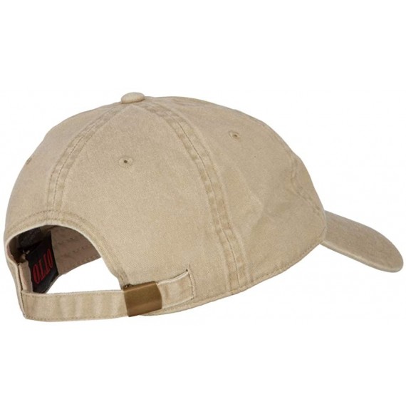 Baseball Caps US Coast Guard Logo Embroidered Washed Cotton Twill Cap - Khaki - CQ18QW55D23
