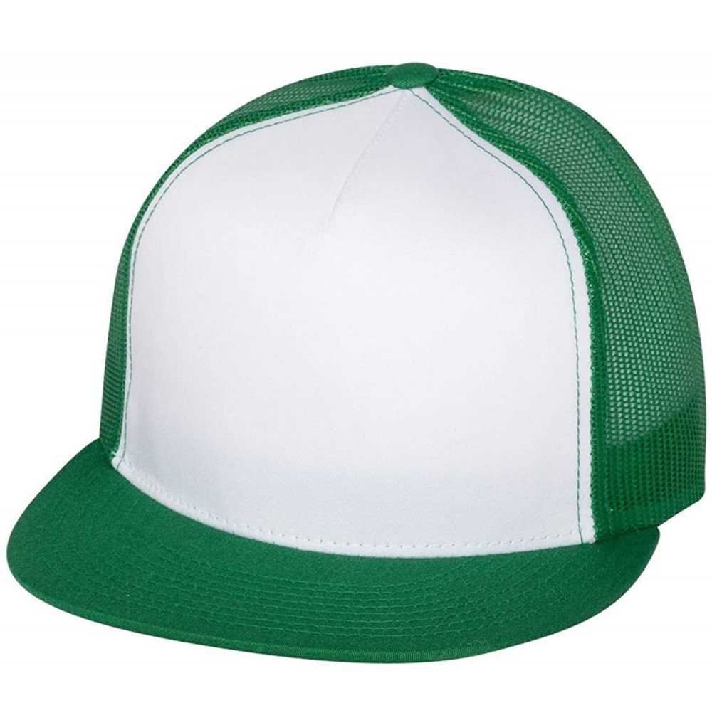 Baseball Caps Adjustable Snapback Classic Trucker Hat 6006 - Kelly/White/Kelly - CD11G6M7ZGP