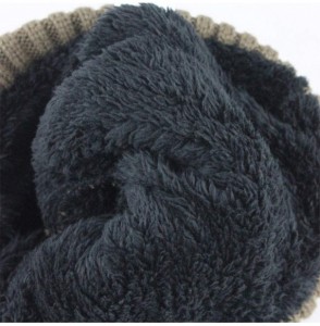 Skullies & Beanies Men Women Winter Hat Scarf Set Warm Knit Visor Beanie Hat and Neck Warmer with Fleece Lining Soft Newsboy ...
