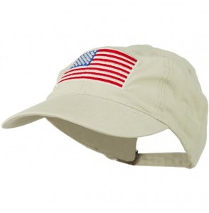 Baseball Caps American Flag Embroidered Washed Cap - Grey - CD11MJ3NLF9