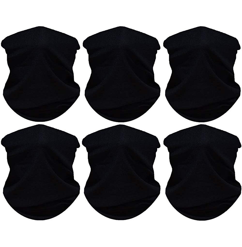 Balaclavas Headwear Headband Bandana Neck Gaiter - Headwrap Balaclava Facemask Seamless for outdoor - 6pcs All Black Series -...