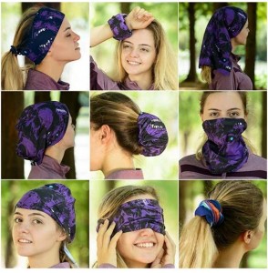 Balaclavas Headwear Headband Bandana Neck Gaiter - Headwrap Balaclava Facemask Seamless for outdoor - 6pcs All Black Series -...