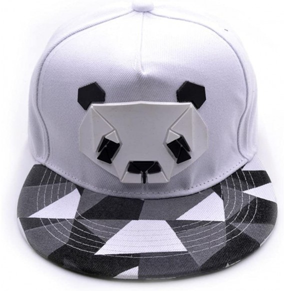 Baseball Caps New Women Men Cute Panda Baseball Cap Snapback Golf Ball Hip-Hop Hat - White - CL185Q20EXR