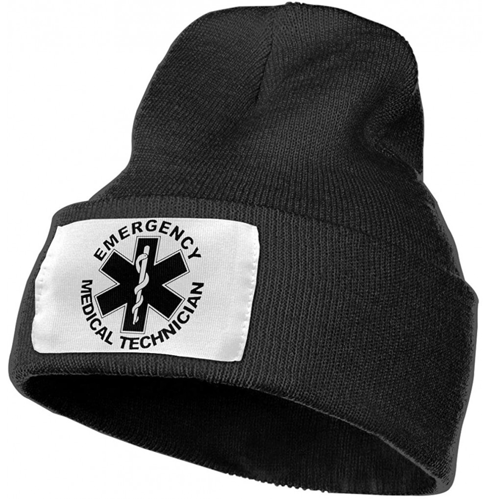 Skullies & Beanies Unisex Knitted Hat Fashion Skull Cap Knitting Hats - American Flag EMS Star of Life EMT Paramedic Medic - ...