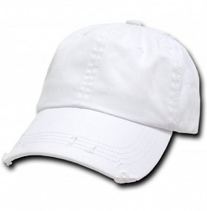 Baseball Caps Plain Spring Baseball Vintage Distressed Style Cap Hat - White - CP112UIZART
