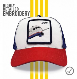 Baseball Caps Embroidered Airplane Patch Aviation Hat - Gift Ready Package - Aviation Gift - Bus - C118ZQ762KR