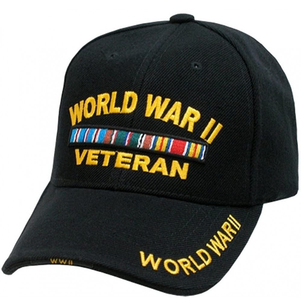 Baseball Caps New Embroidered Black World War 2 II Veteran Military Baseball Ball Hat Cap - CD124N8IO6D