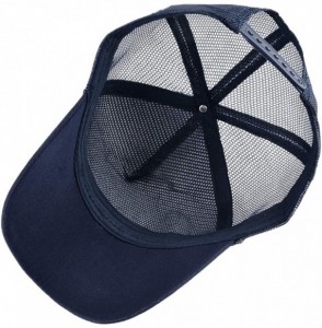 Baseball Caps Unisex Animal Mesh Trucker Hat Snapback Square Patch Baseball Caps - Blue Cock - CA18MGALE4L