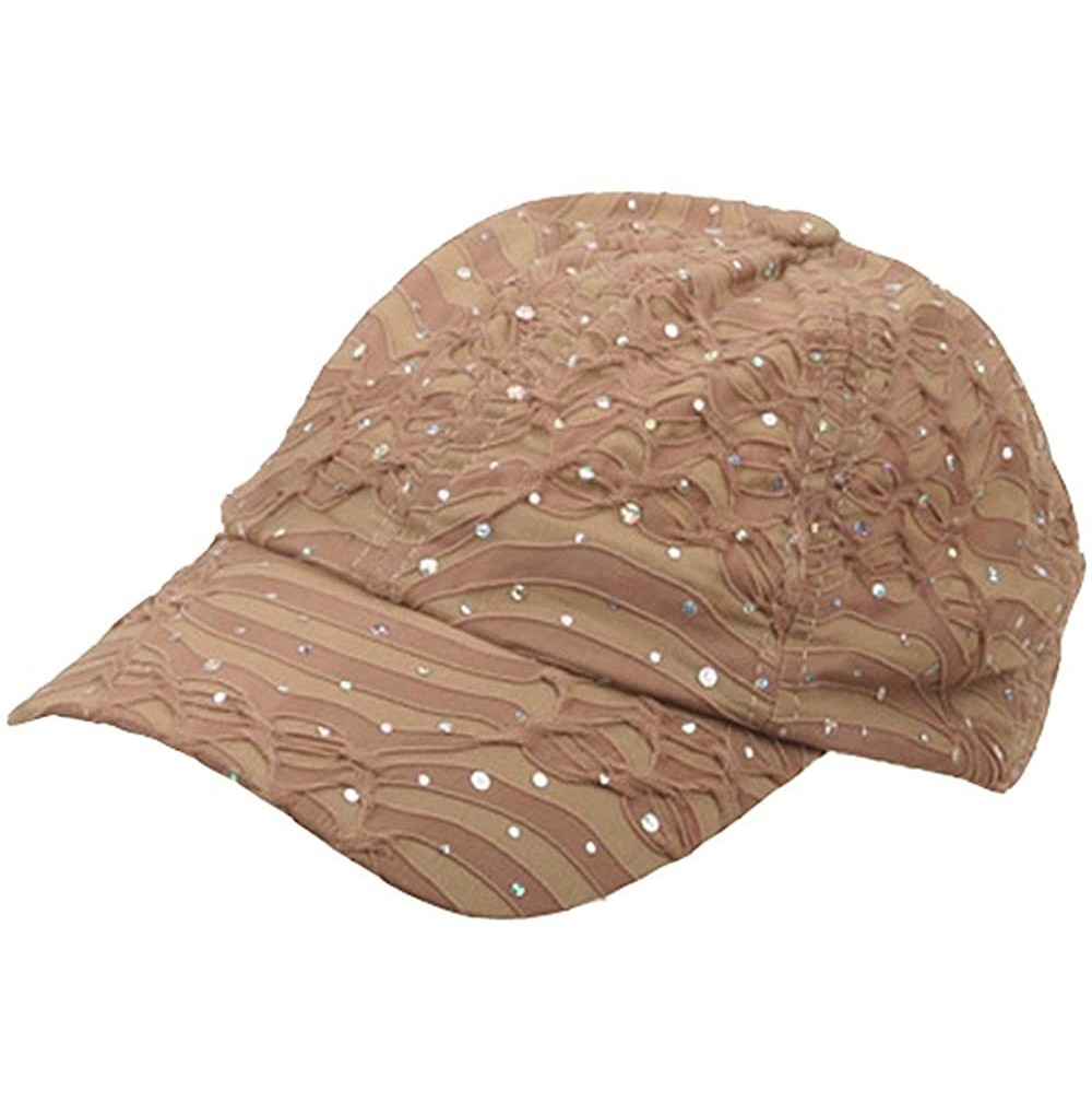 Baseball Caps Glitter Caps-Khaki - C5111XOU6HB