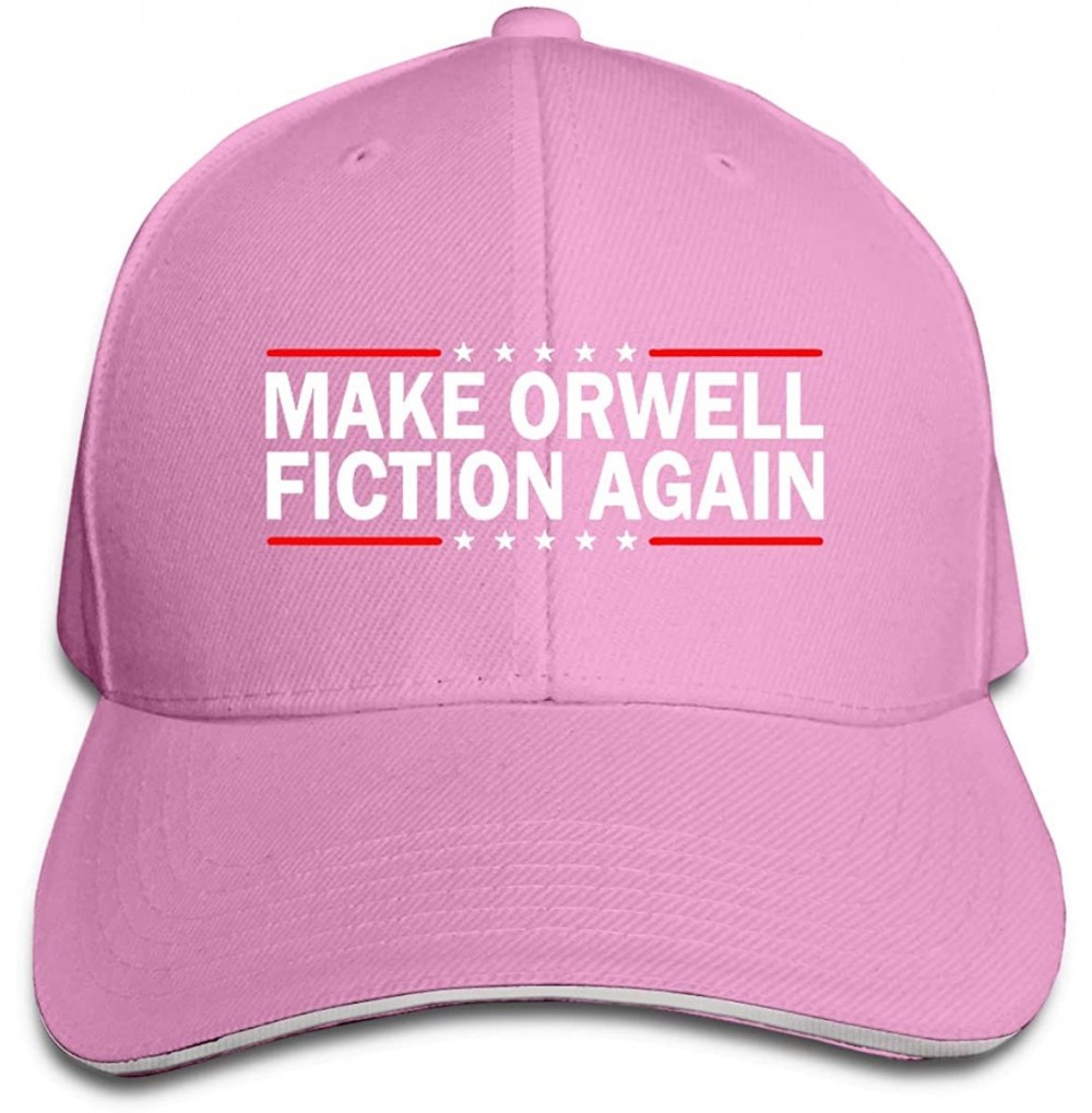 Baseball Caps Make Orwell Fiction Again Trucker Hat Baseball Cap Adjustable Sandwich Hat - Pink37 - CC18YOHS8H9