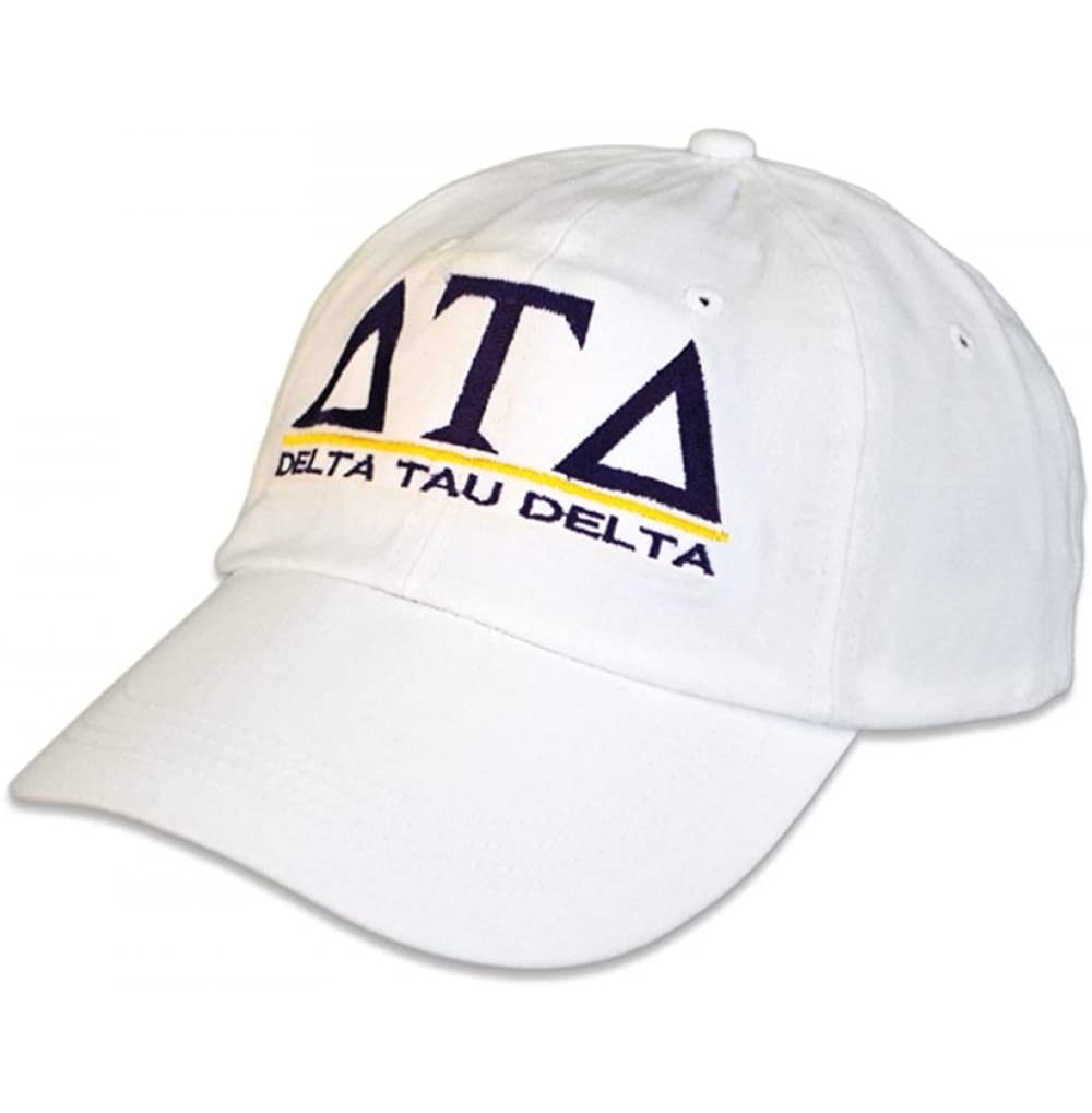 Skullies & Beanies Delta Tau Delta DTD World Famous Line Hat - White - C912KTD258T