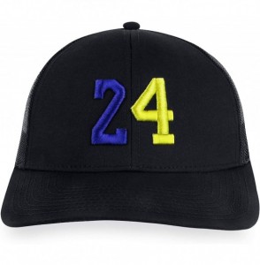 Baseball Caps 24 Hat - LA Trucker Hat Baseball Cap Snapback Golf Hat (Black) - C7195I65M20