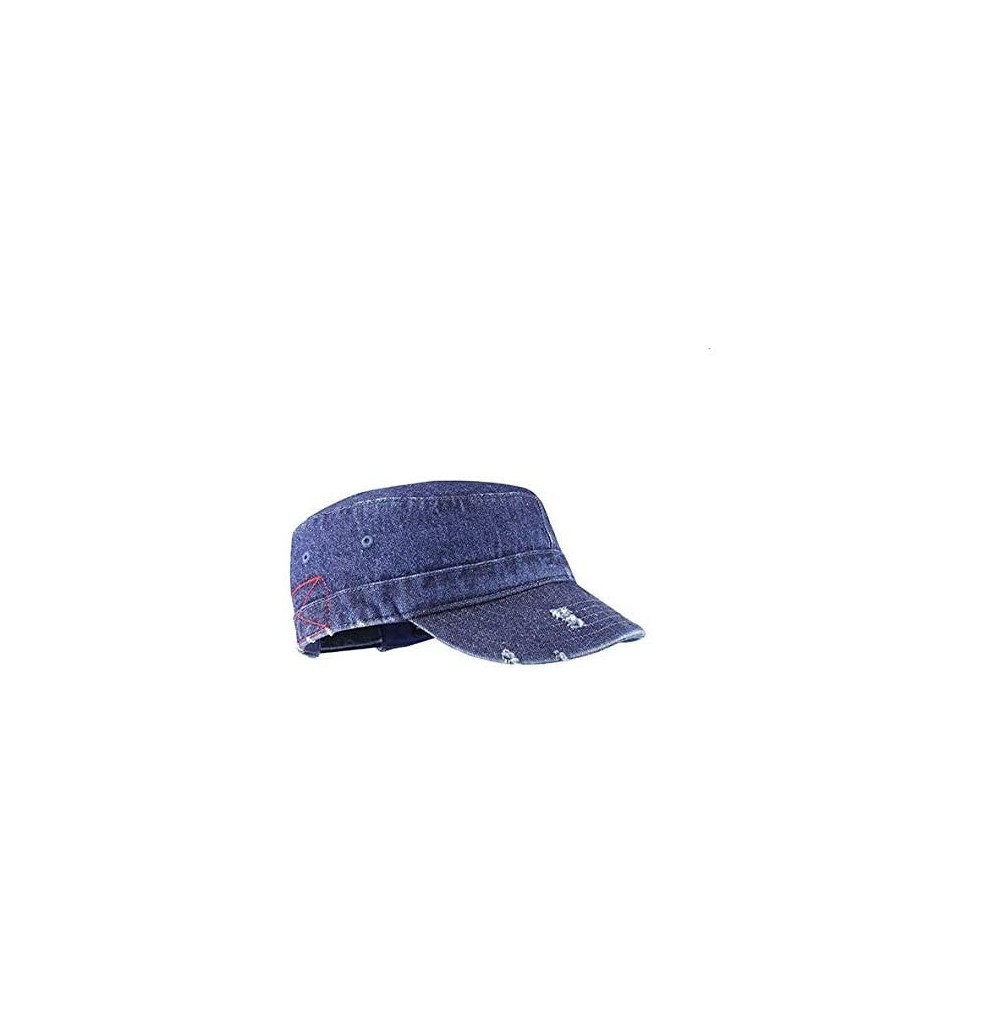 Newsboy Caps Washed Cotton Army Cap - Camo Hat - Unisex Hat - Denim - CR18S4CRH2M