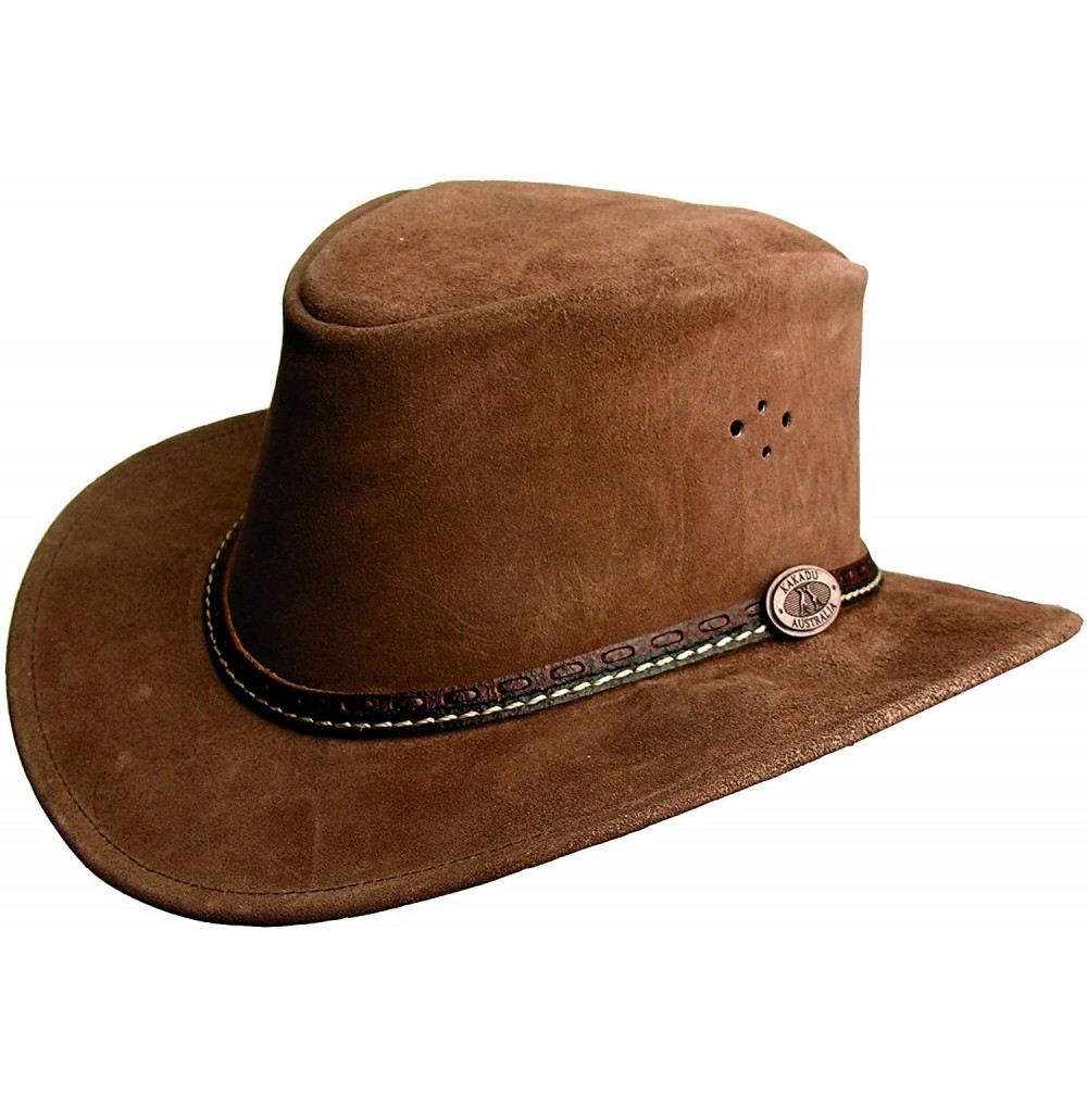 Cowboy Hats Traders Suede Leather Hat New Mainlander 5H23 - Brown - CL114OB3GJZ