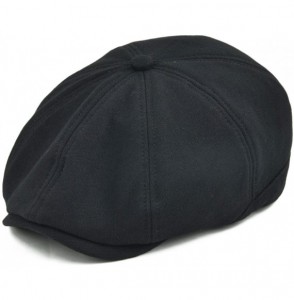 Newsboy Caps Men's Cotton Flat Ivy Gatsby Newsboy Driving Hat Cap - Style4-black - CJ18G6C4QXW