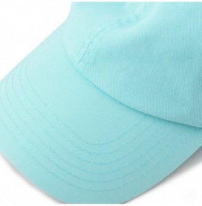 Baseball Caps Unisex Blank Washed Low Profile Cotton & Denim & Tie Dye Dad Hat Baseball Cap - Aqua - C718HYW4OWX