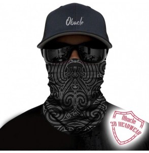 Balaclavas Seamless Bandana Face Mask Rave Men Women for Dust Sun Wind Protection - Spiral Deep Black Gray - CP196GYCEHI