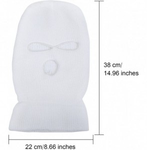 Balaclavas 3-Hole Knitted Full Face Cover Ski Mask- Adult Winter Balaclava Warm Knit Full Face Mask for Outdoor Sports - CM18...