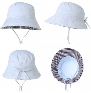 Sun Hats Crushable Summer Sunhat Women SPF50 100% Cotton Safari Beach Bucket Hats 55-59CM - 99004_blue - CZ18EM6O94S