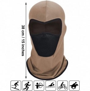 Balaclavas 6 Pieces Summer Balaclava Face Mask Breathable Sun Dust Protection Mask Long Neck Cover for Outdoor Activities - C...