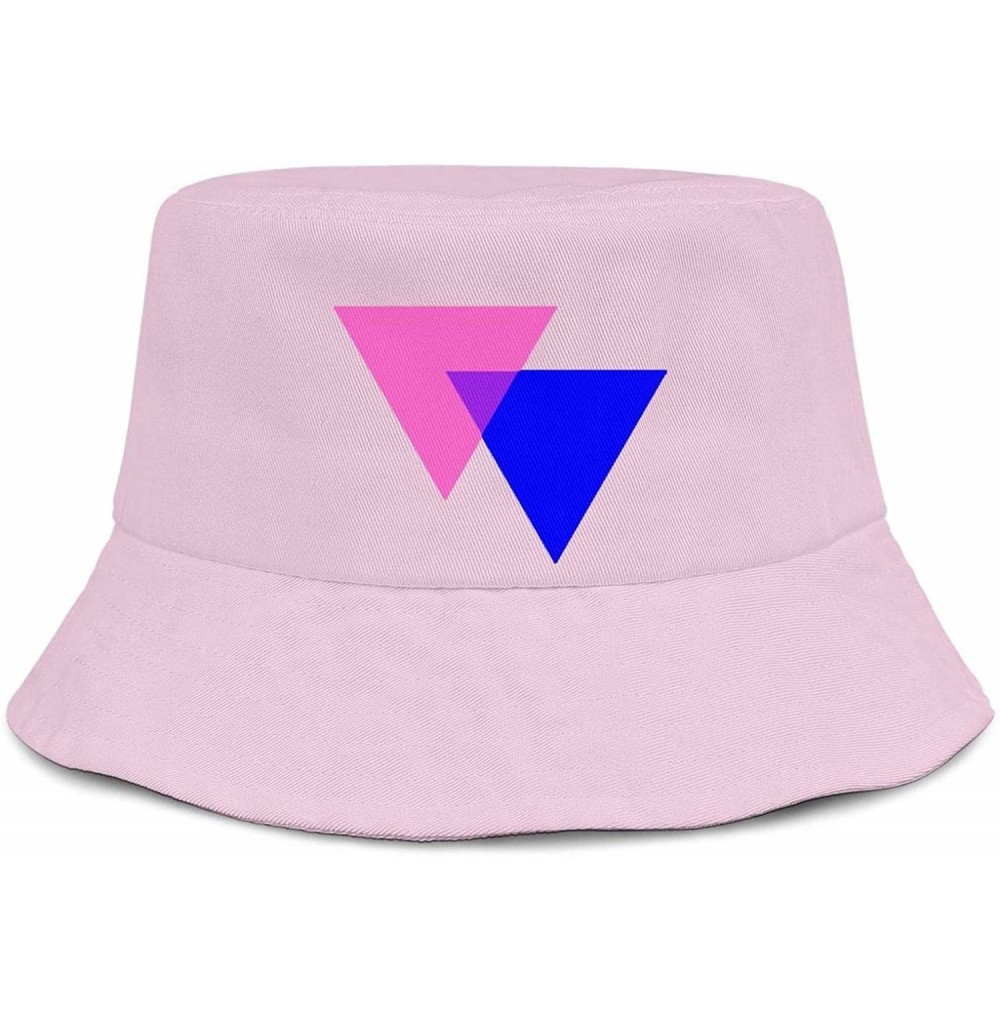 Sun Hats Unisex Bigfoot Flamingo Protection Packable - Bisexual Pride Triangles - CB18WQ2K0SS