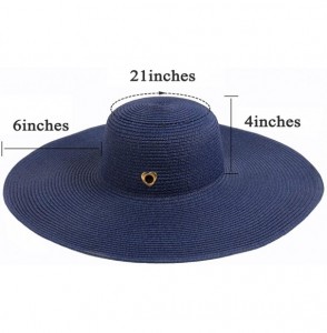 Sun Hats Foldable Women Beach Hat Sun Hat - 2020 - Navy - CZ194MGSY2H