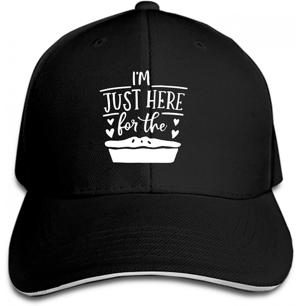 Baseball Caps I'm Just Here for The Pie Unisex Washed Twill Baseball Cap Adjustable Peaked Sandwich Hat - I'm Just1 - CA18S0X...